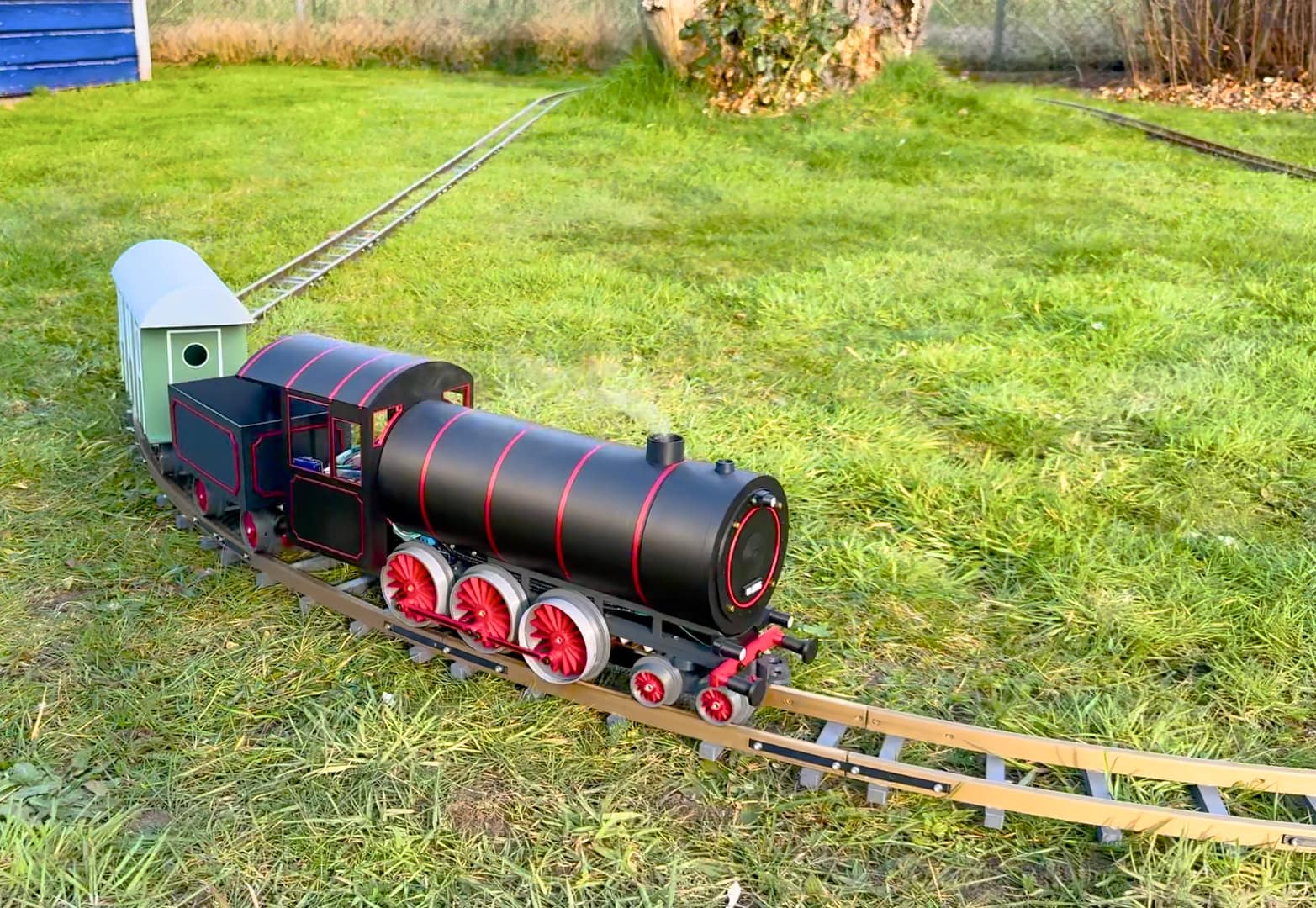 Locomotive with tender outdoor